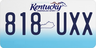 KY license plate 818UXX