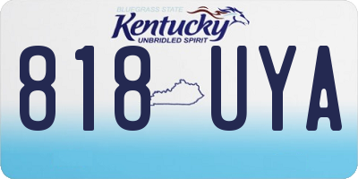 KY license plate 818UYA