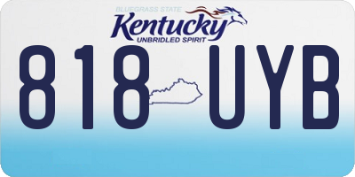 KY license plate 818UYB