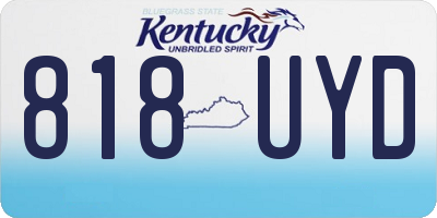 KY license plate 818UYD