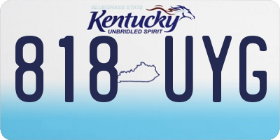 KY license plate 818UYG
