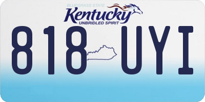 KY license plate 818UYI