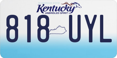 KY license plate 818UYL