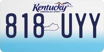 KY license plate 818UYY