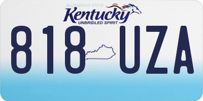 KY license plate 818UZA