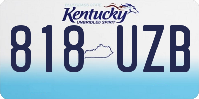 KY license plate 818UZB