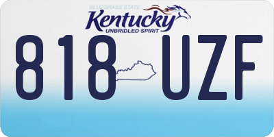 KY license plate 818UZF