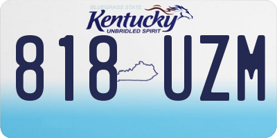 KY license plate 818UZM