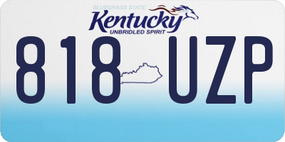 KY license plate 818UZP