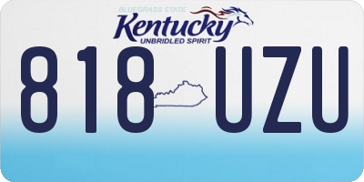 KY license plate 818UZU