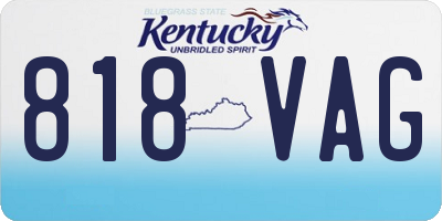 KY license plate 818VAG