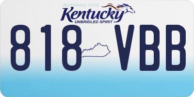 KY license plate 818VBB