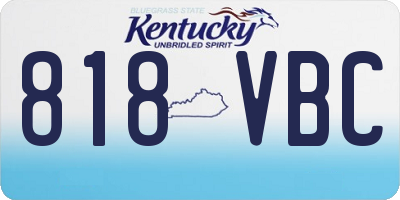 KY license plate 818VBC