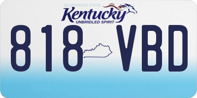 KY license plate 818VBD
