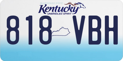 KY license plate 818VBH
