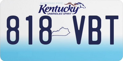 KY license plate 818VBT