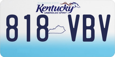 KY license plate 818VBV