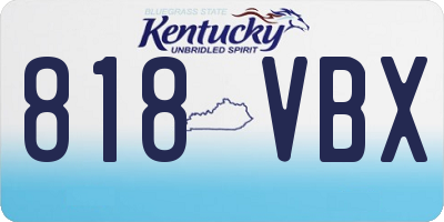 KY license plate 818VBX