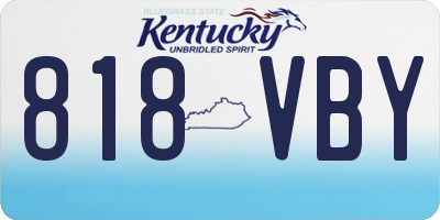 KY license plate 818VBY