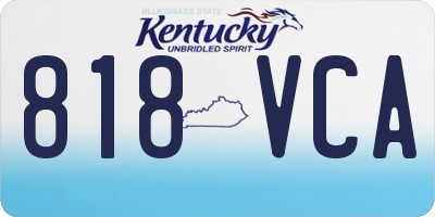 KY license plate 818VCA