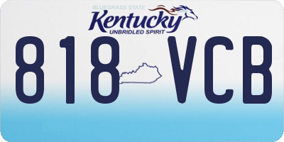 KY license plate 818VCB