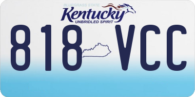 KY license plate 818VCC