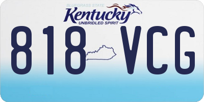 KY license plate 818VCG