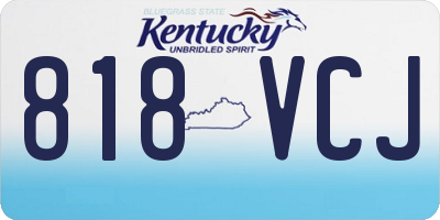 KY license plate 818VCJ
