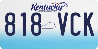 KY license plate 818VCK