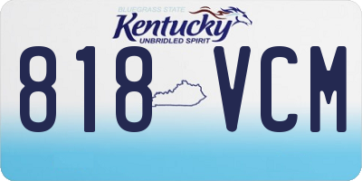 KY license plate 818VCM