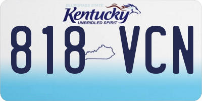 KY license plate 818VCN