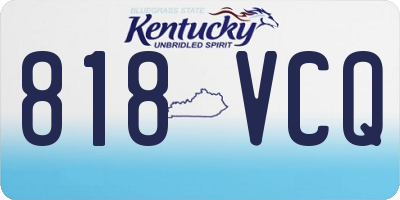 KY license plate 818VCQ