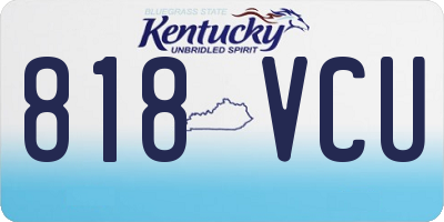 KY license plate 818VCU