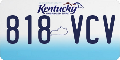 KY license plate 818VCV