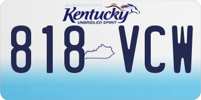 KY license plate 818VCW