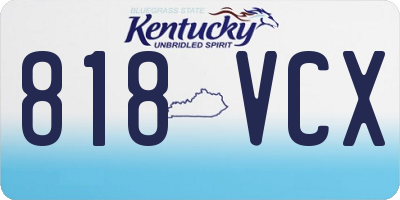 KY license plate 818VCX