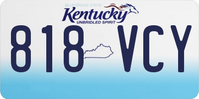 KY license plate 818VCY