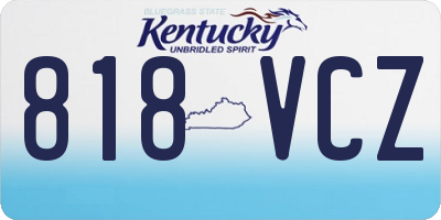 KY license plate 818VCZ