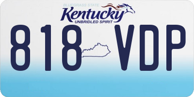 KY license plate 818VDP