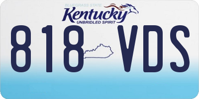 KY license plate 818VDS