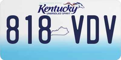 KY license plate 818VDV