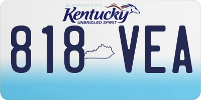 KY license plate 818VEA