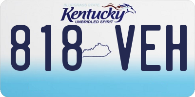KY license plate 818VEH