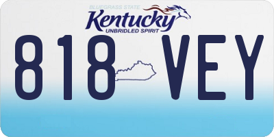 KY license plate 818VEY