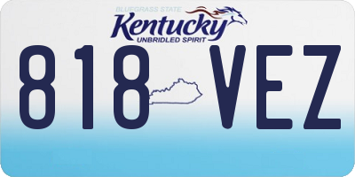 KY license plate 818VEZ