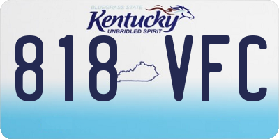 KY license plate 818VFC