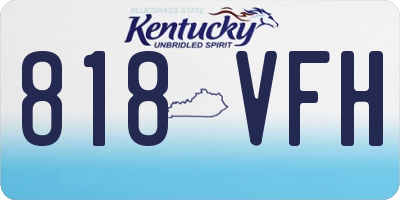 KY license plate 818VFH