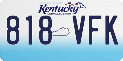 KY license plate 818VFK