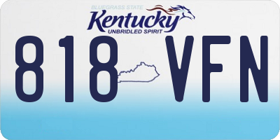 KY license plate 818VFN