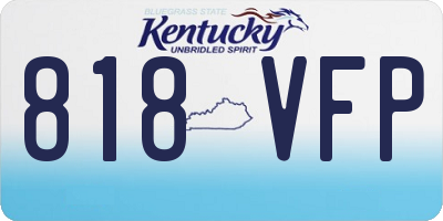 KY license plate 818VFP